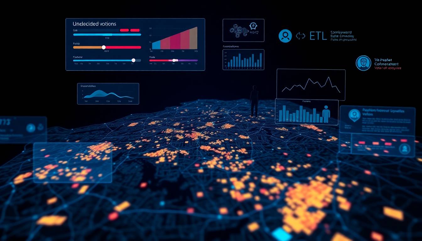 Imagem editorial: Análise técnica sobre como inteligência artificial, machine learning e automação estão remodelando pesquisas eleitorais no Brasil